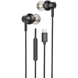 Qubo Auriculares Intrauditivos AU-300C con Micrófono USB Tipo-C Negros